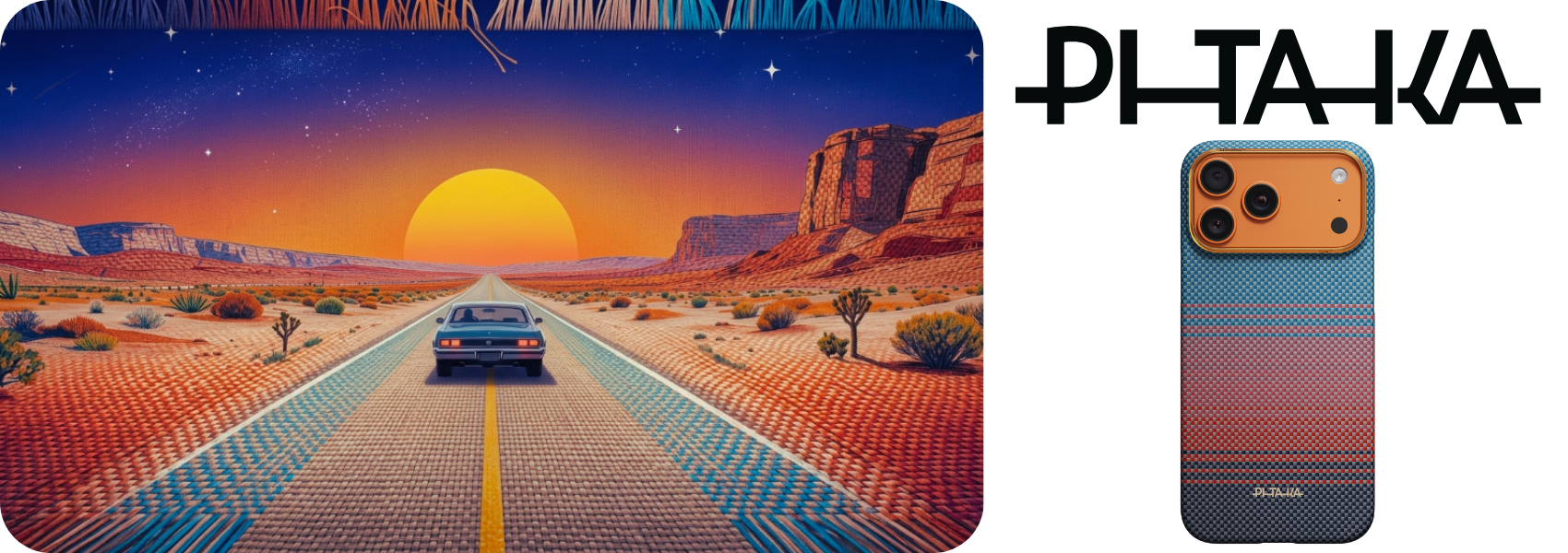 Dėklas PITAKA Edge Dėklas California Dream 03 Apple iPhone 17 Pro Max sunset aprašymas - Prekės nuotrauka