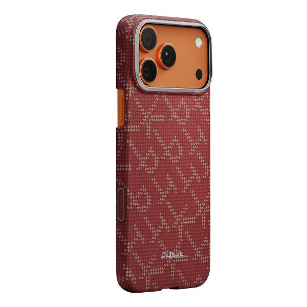 Dėklas PITAKA Ultra-Slim Monogram MagSafe skirtas Apple iPhone 17 Pro Max aukso spalvos red aprašymas - Prekės nuotrauka Dėklas PITAKA Ultra-Slim Monogram MagSafe skirtas Apple iPhone 17 Pro Max aukso spalvos red aprašymas - Prekės nuotrauka
