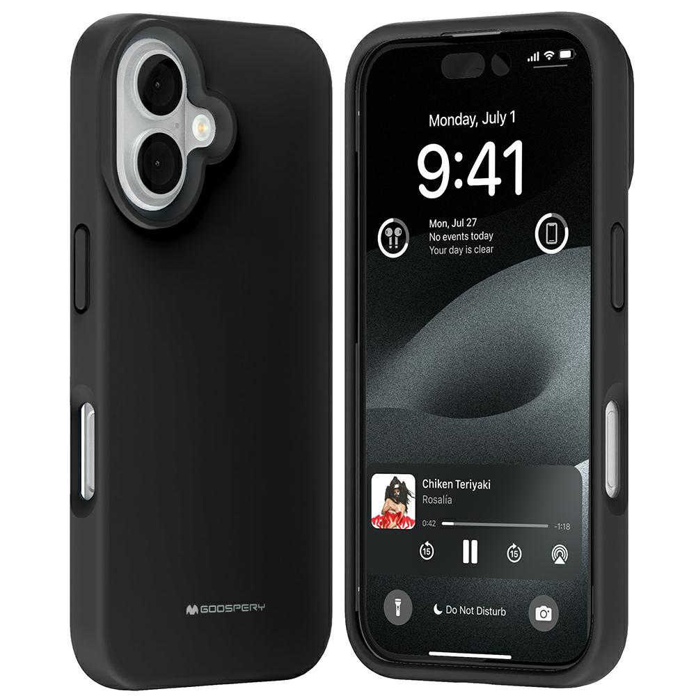 Mercury Dėklas Pure MagSafe Silicone Apple iPhone 16 Plus 6.7″ juodos spalvos aprašymas - Prekės nuotrauka