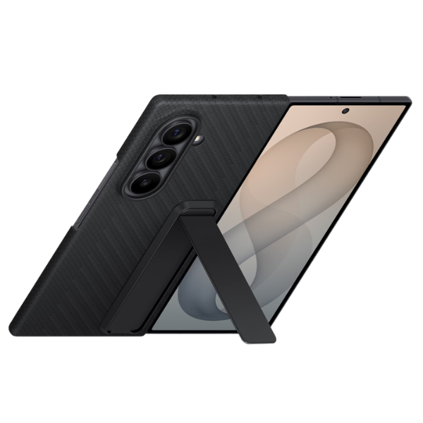 Dėklas XF976SBE anglies pluošto stovas Samsung Galaxy Fold 8 Ultra, Juodas aprašymas - Prekės nuotrauka Dėklas XF976SBE anglies pluošto stovas Samsung Galaxy Fold 8 Ultra, Juodas aprašymas - Prekės nuotrauka