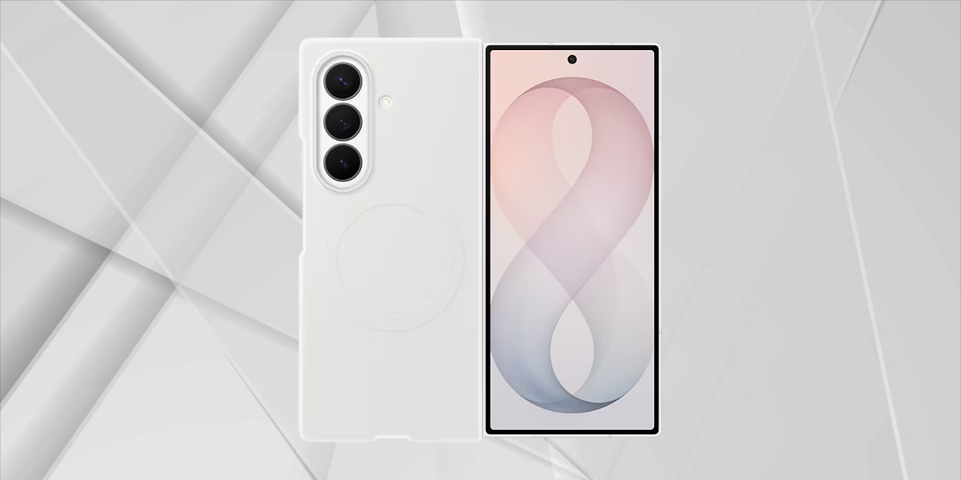 Dėklas EF976CWE silikoninis magnetas Samsung Galaxy Fold 8 Ultra, baltas aprašymas - Prekės nuotrauka
