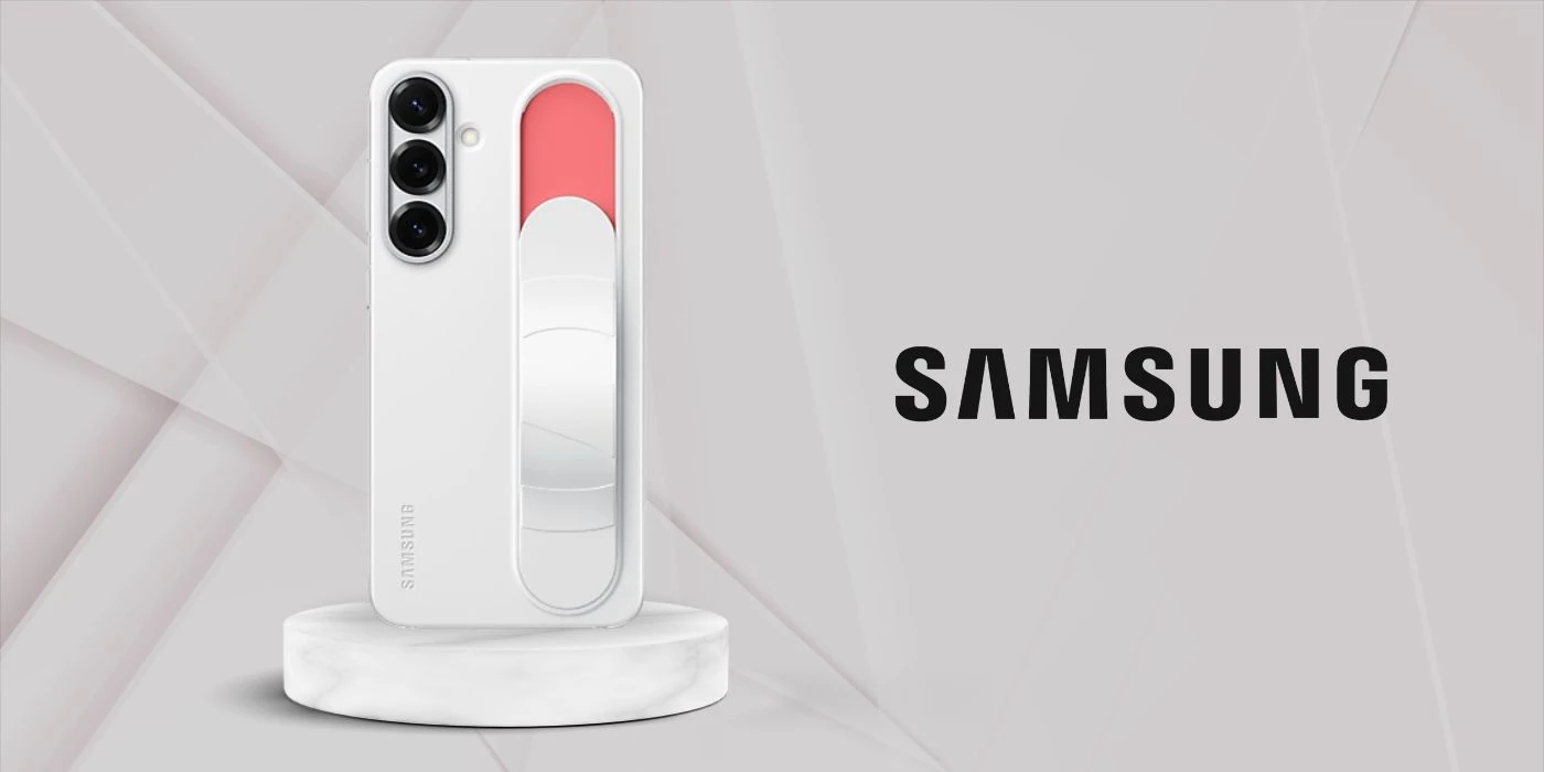 Dėklas GS936CWEGWW Standing Grip Case Samsung Galaxy S25 Plus, Baltas aprašymas - Prekės nuotrauka