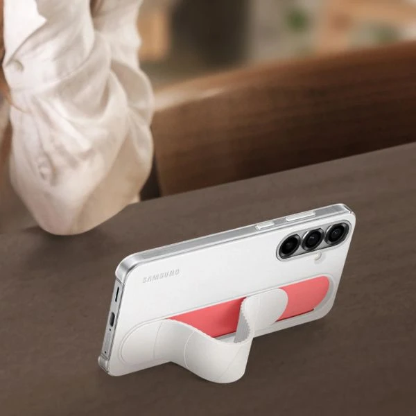Dėklas GS936CWEGWW Standing Grip Case Samsung Galaxy S25 Plus, Baltas aprašymas - Prekės nuotrauka