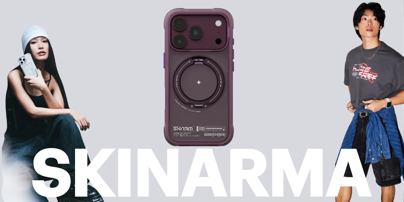 Dėklas Skinarma Atlas MagSafe + besisukantis stovas, skirtas iPhone 18 Pro / 17 Pro, bordo spalvos aprašymas - Prekės nuotrauka