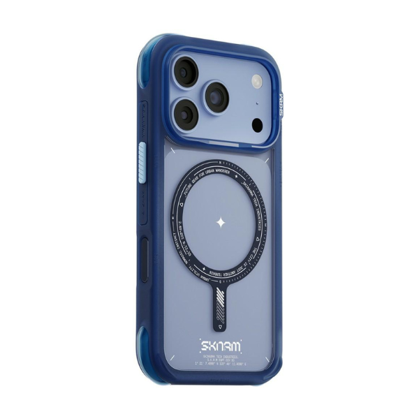 Dėklas Skinarma Avion MagSafe, skirtas iPhone 18 Pro / 17 Pro, mėlynas aprašymas - Prekės nuotrauka