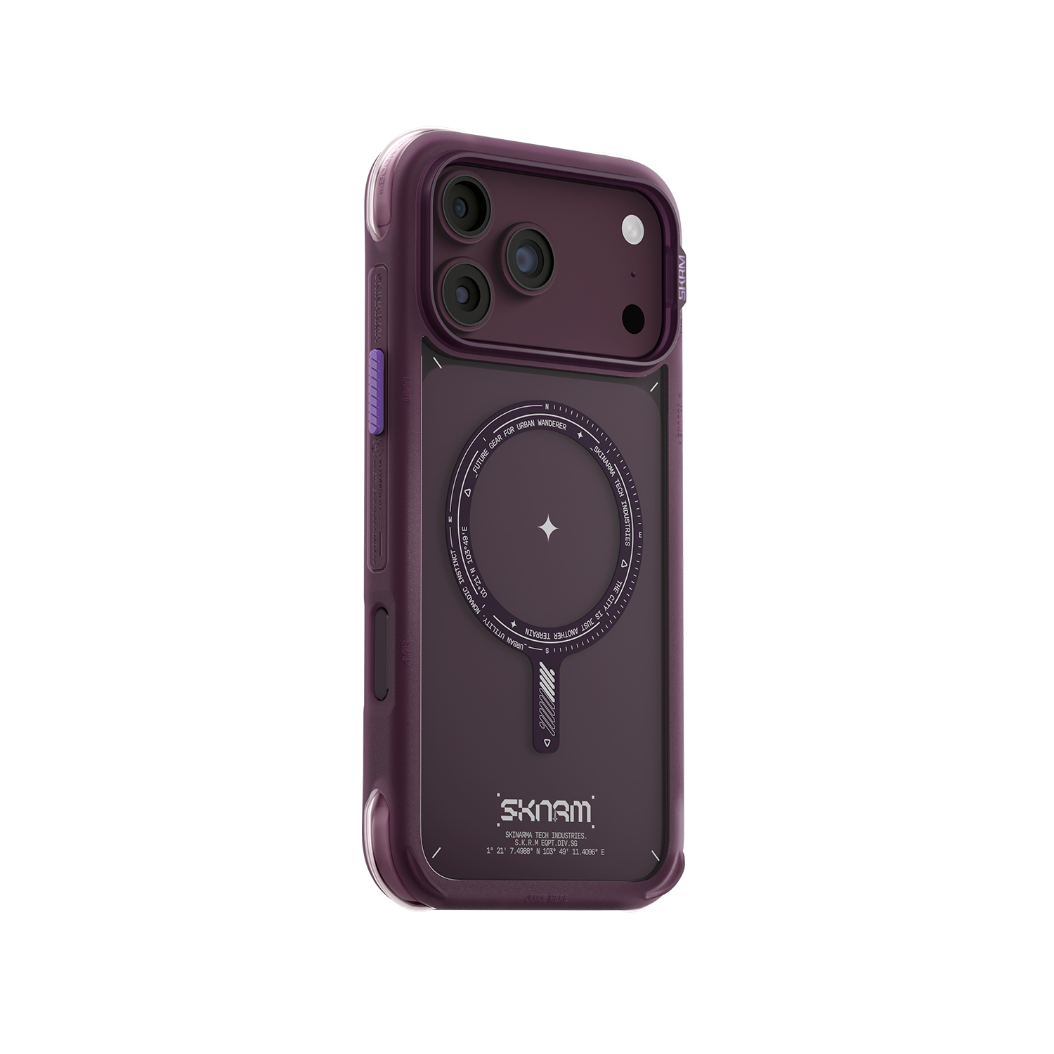 Dėklas Skinarma Avion MagSafe, skirtas iPhone 18 Pro Max / 17 Pro Max, bordo spalvos aprašymas - Prekės nuotrauka