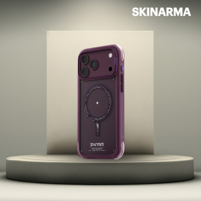 Dėklas Skinarma Avion MagSafe, skirtas iPhone 18 Pro Max / 17 Pro Max, bordo spalvos aprašymas - Prekės nuotrauka