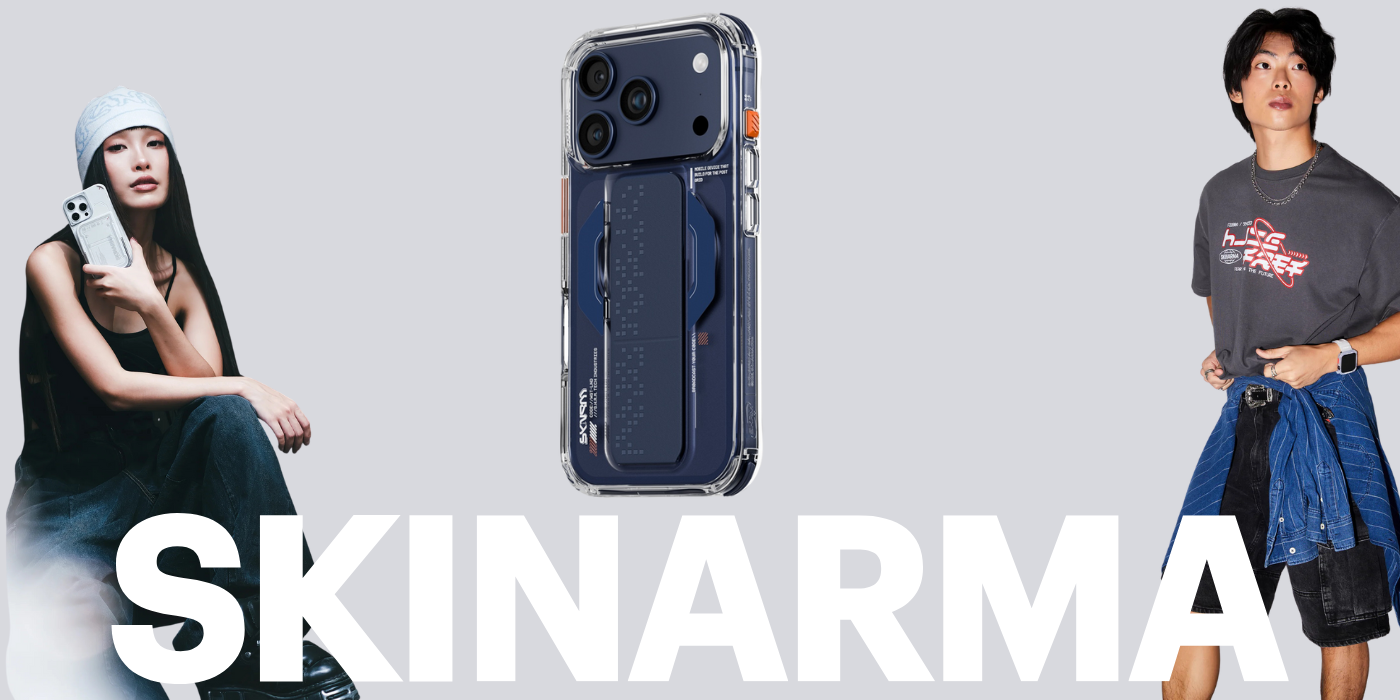 Dėklas Skinarma Haxa iPhone 17 Pro su magnetiniu įkrovimu ir laikikliu-stovu, mėlynas aprašymas - Prekės nuotrauka
