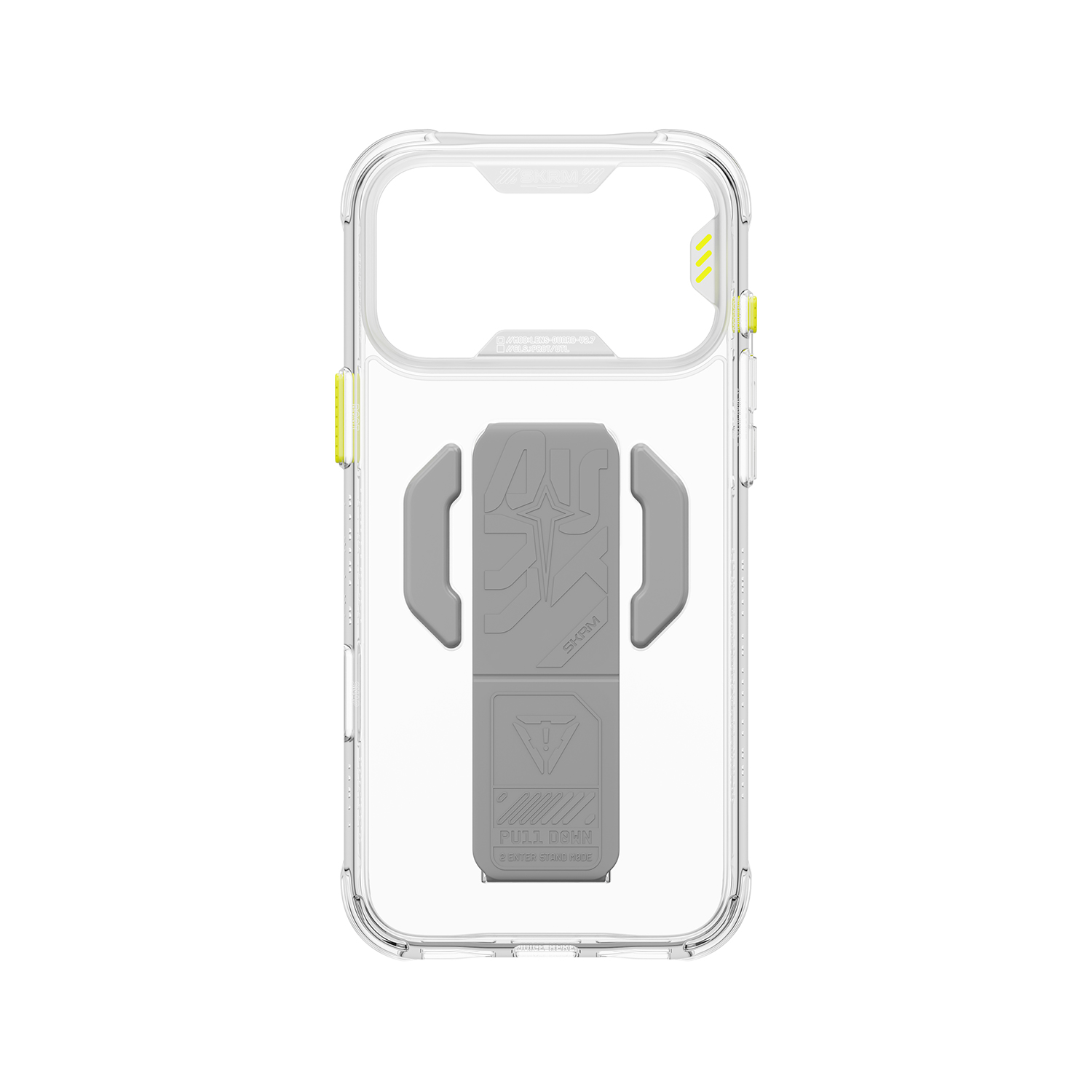 Dėklas Skinarma Helio CE Grip Stand, skirtas iPhone 18 Pro Max / 17 Pro Max, skaidrus aprašymas - Prekės nuotrauka