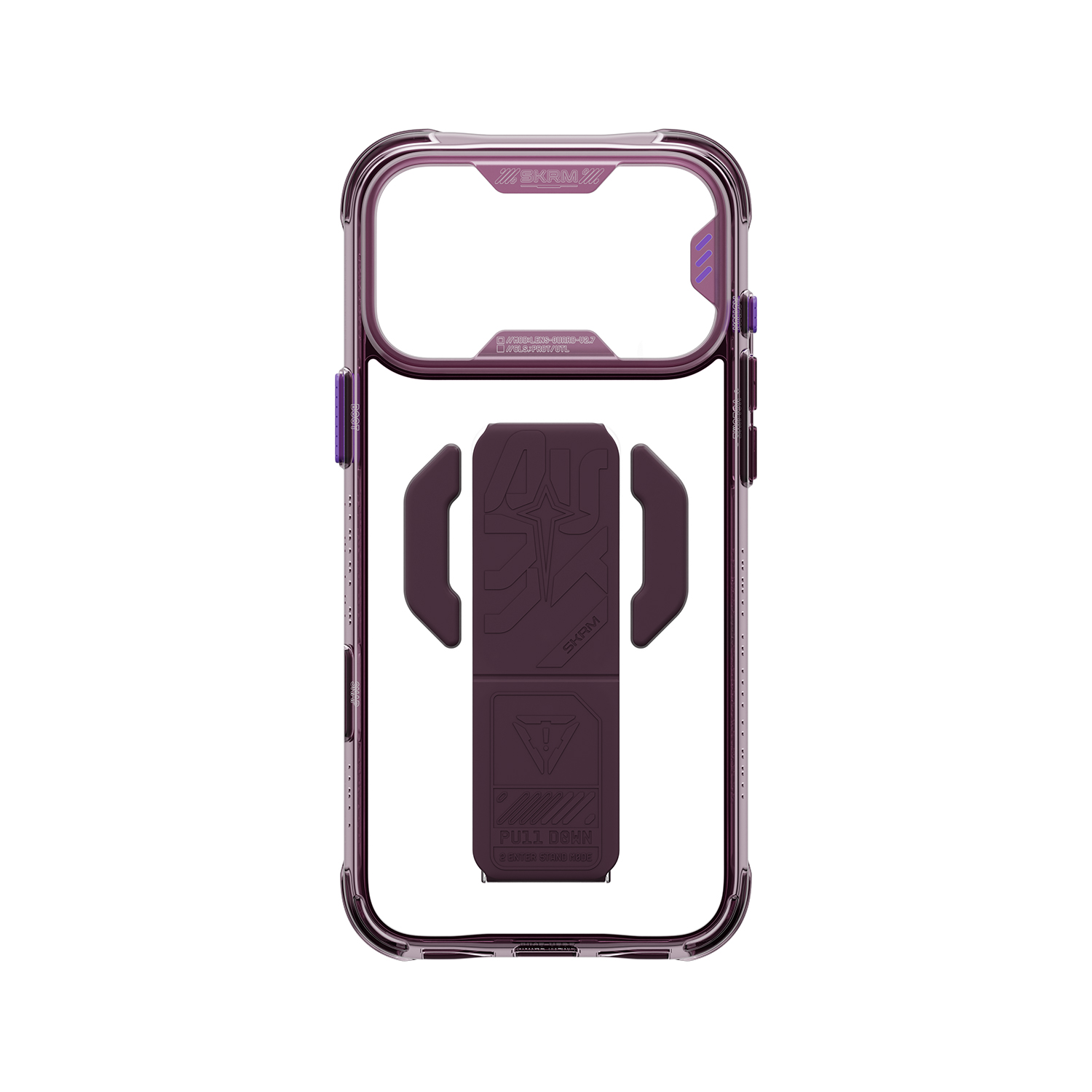 Dėklas Skinarma Helio CE Grip Stand, skirtas iPhone 18 Pro Max / 17 Pro Max, bordo spalvos aprašymas - Prekės nuotrauka