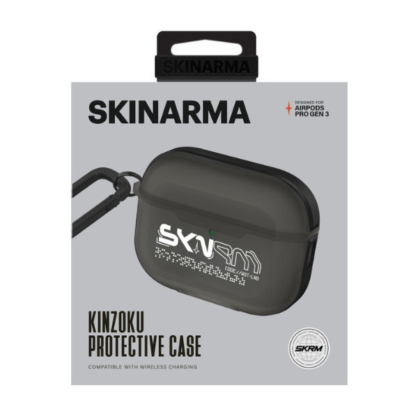 Dėklas Skinarma Kinzoku skirtas AirPods Pro 3 smoke aprašymas - Prekės nuotrauka Dėklas Skinarma Kinzoku skirtas AirPods Pro 3 smoke aprašymas - Prekės nuotrauka