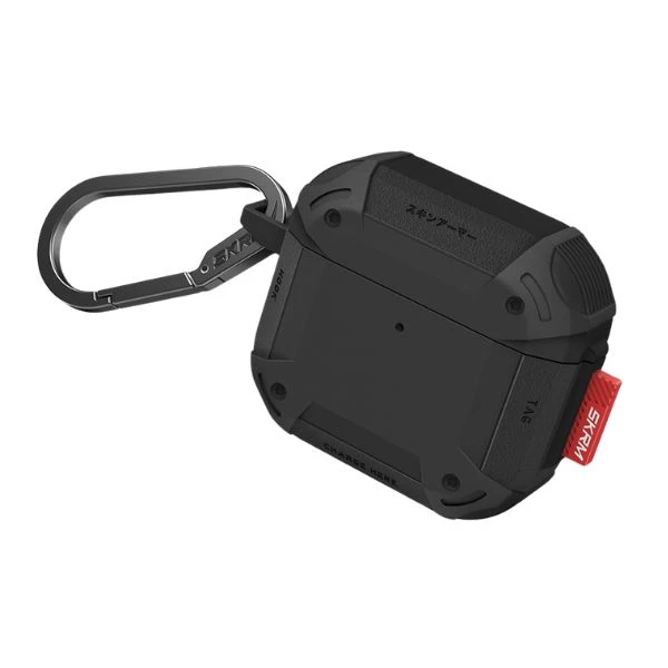 Dėklas Skinarma Mecha CE skirtas AirPods 4 juodos spalvos aprašymas - Prekės nuotrauka Dėklas Skinarma Mecha CE skirtas AirPods 4 juodos spalvos aprašymas - Prekės nuotrauka