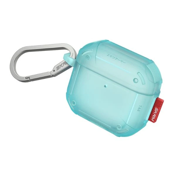 Dėklas Skinarma Mecha CE skirtas AirPods 4 turquoise aprašymas - Prekės nuotrauka