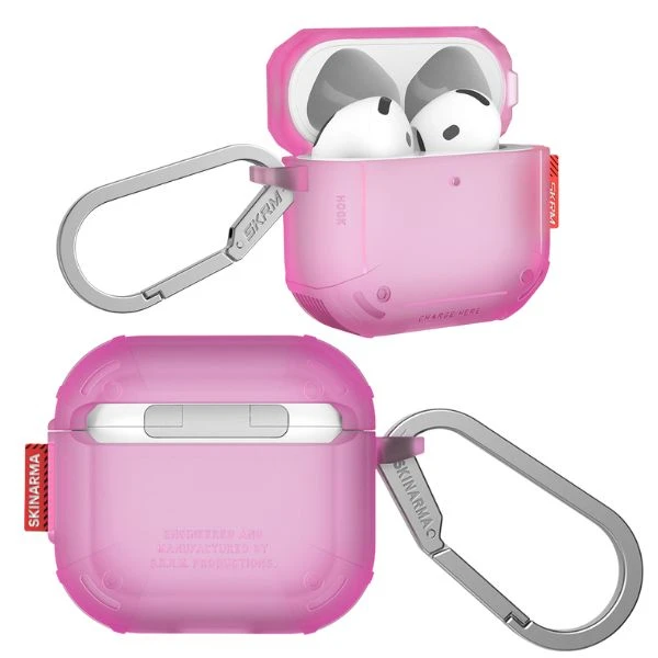 Dėklas Skinarma Mecha CE skirtas AirPods 4 fuchsia aprašymas - Prekės nuotrauka Dėklas Skinarma Mecha CE skirtas AirPods 4 fuchsia aprašymas - Prekės nuotrauka