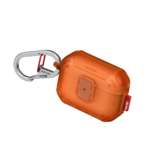 Dėklas Skinarma Mecha LE skirtas AirPods Pro 3 oranžinės spalvos aprašymas - Prekės nuotrauka Dėklas Skinarma Mecha LE skirtas AirPods Pro 3 oranžinės spalvos aprašymas - Prekės nuotrauka
