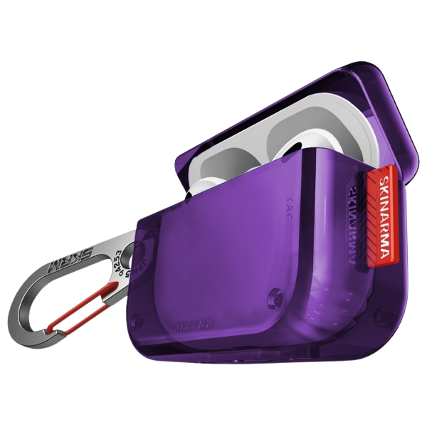 Dėklas Skinarma Saido skirtas AirPods Pro 2 violetinės spalvos aprašymas - Prekės nuotrauka Dėklas Skinarma Saido skirtas AirPods Pro 2 violetinės spalvos aprašymas - Prekės nuotrauka