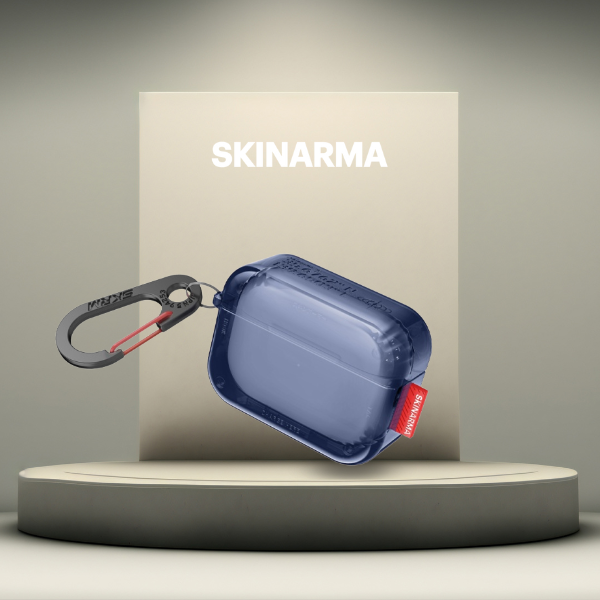 Dėklas Skinarma Saido skirtas AirPods Pro 2 dark mėlynas aprašymas - Prekės nuotrauka