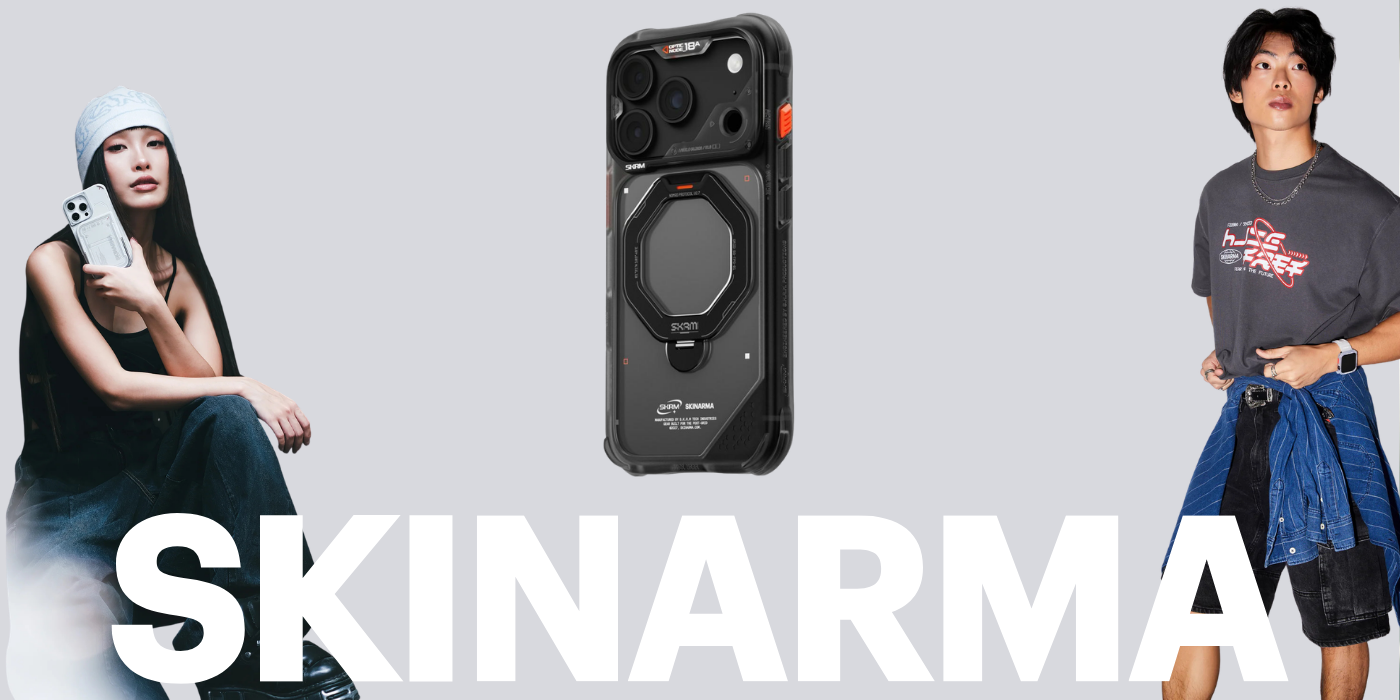 Dėklas Skinarma Saturn MagSafe + besisukantis stovas, skirtas iPhone 18 Pro / 17 Pro, juodas aprašymas - Prekės nuotrauka
