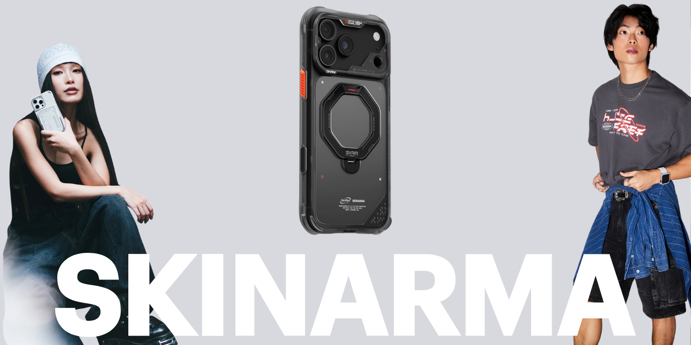Dėklas Skinarma Saturn MagSafe + besisukantis stovas, skirtas iPhone 18 Pro Max / 17 Pro Max, juodas aprašymas - Prekės nuotrauka