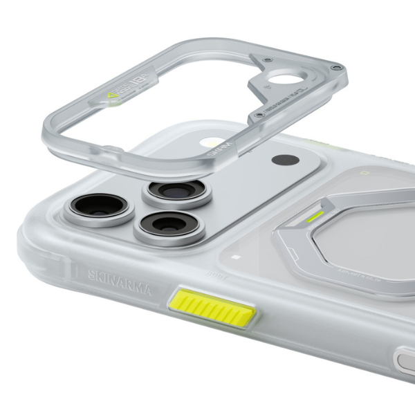 Dėklas Skinarma Saturn MagSafe + besisukantis stovas, skirtas iPhone 18 Pro Max / 17 Pro Max Frost aprašymas - Prekės nuotrauka