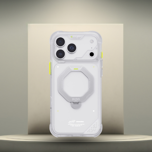 Dėklas Skinarma Saturn MagSafe + besisukantis stovas, skirtas iPhone 18 Pro Max / 17 Pro Max Frost aprašymas - Prekės nuotrauka