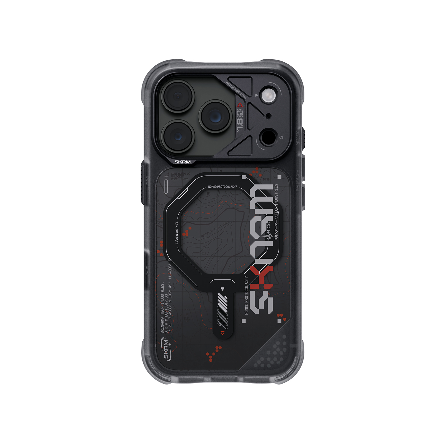 Dėklas Skinarma Sonar MagSafe, skirtas iPhone 18 Pro / 17 Pro, juodas aprašymas - Prekės nuotrauka