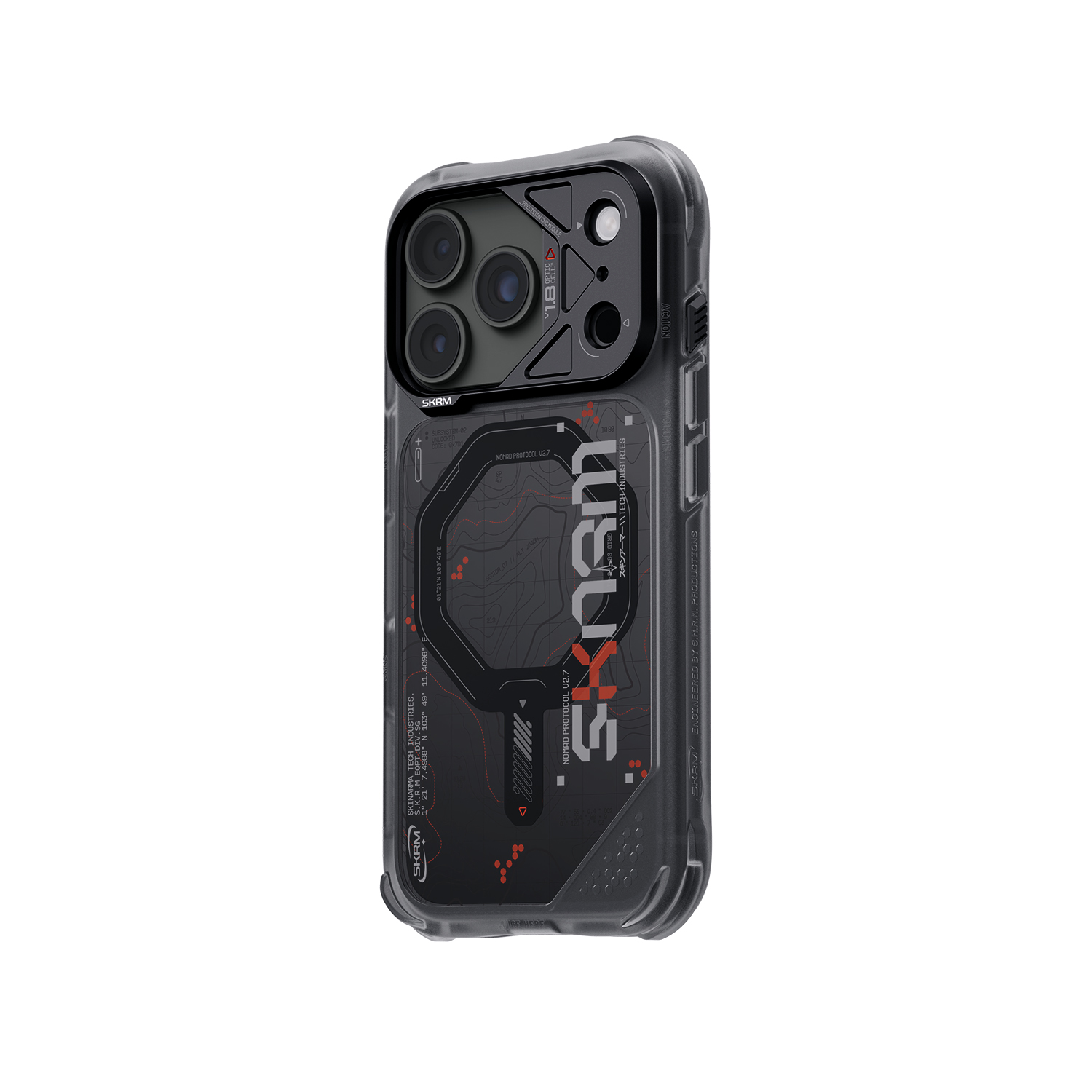 Dėklas Skinarma Sonar MagSafe, skirtas iPhone 18 Pro / 17 Pro, juodas aprašymas - Prekės nuotrauka