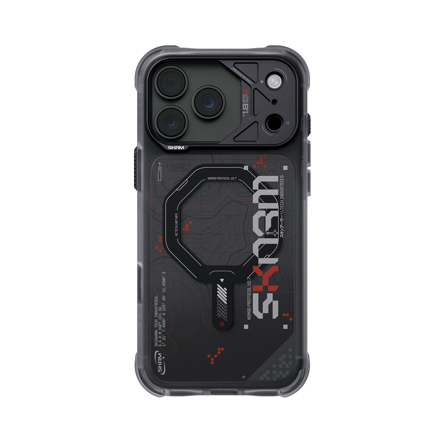 Dėklas Skinarma Sonar MagSafe, skirtas iPhone 18 Pro Max / 17 Pro Max, juodas aprašymas - Prekės nuotrauka