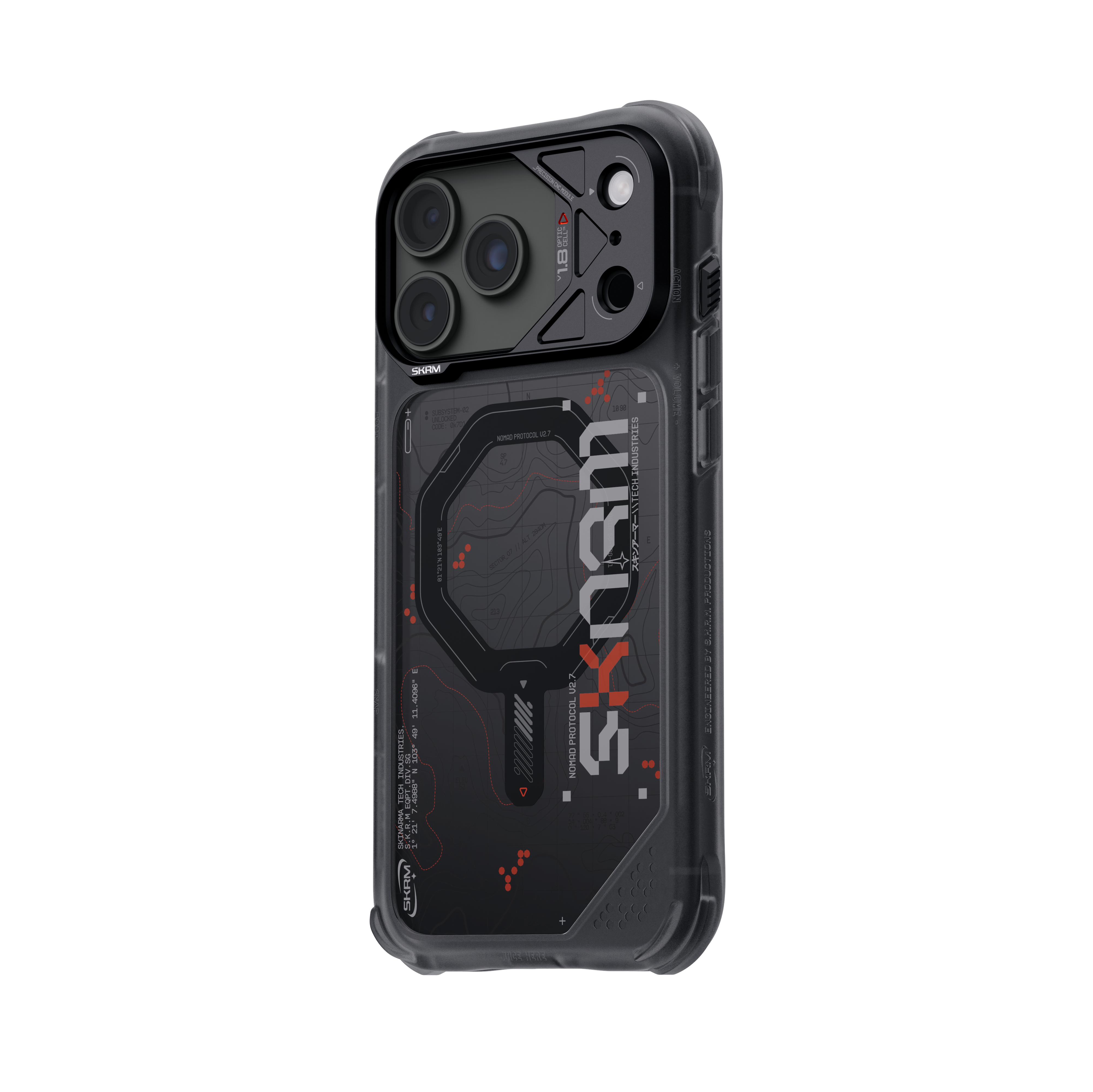 Dėklas Skinarma Sonar MagSafe, skirtas iPhone 18 Pro Max / 17 Pro Max, juodas aprašymas - Prekės nuotrauka