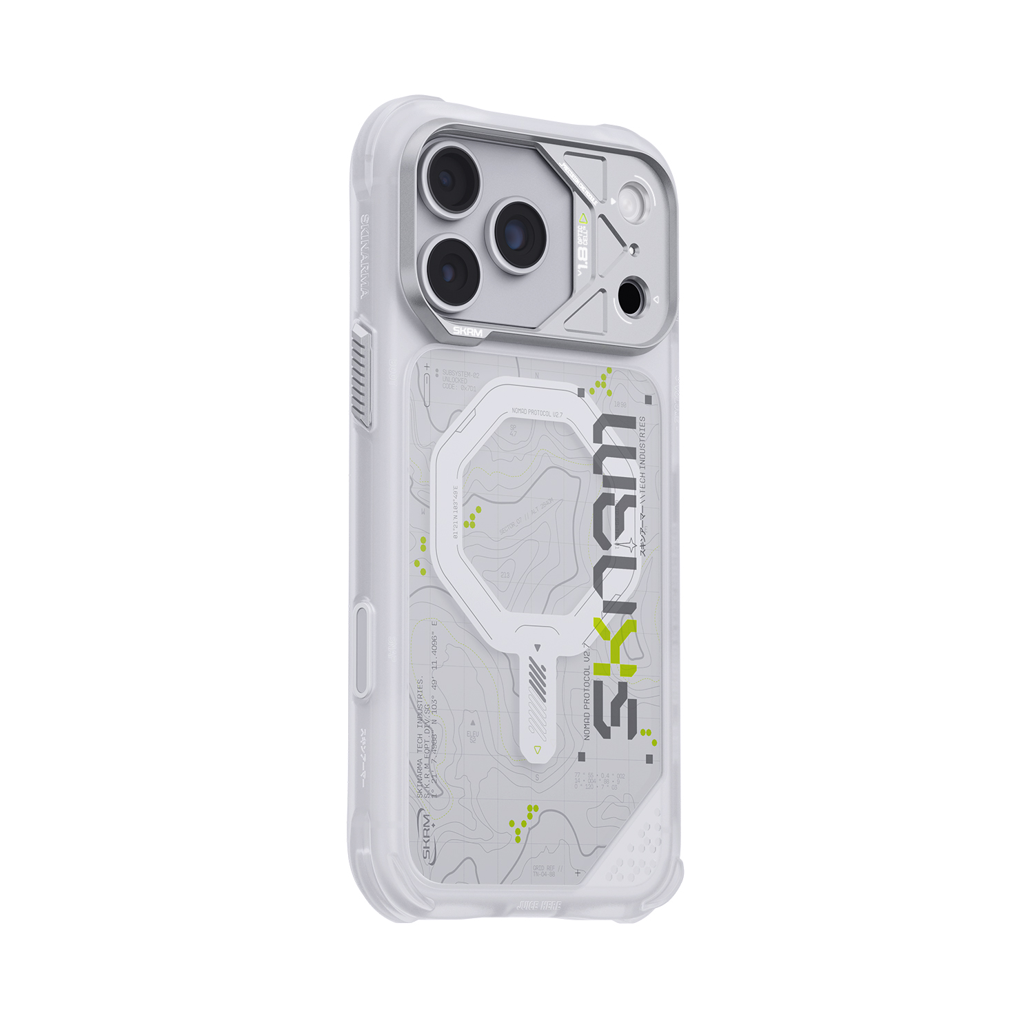 Dėklas Skinarma Sonar MagSafe, skirtas iPhone 18 Pro Max / 17 Pro Max, baltas aprašymas - Prekės nuotrauka