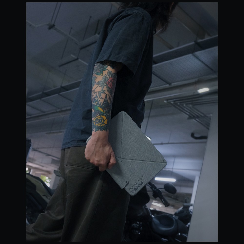 Dėklas Skinarma Trilon skirtas Apple iPad Air 11″ M2 2024 / M4 2026 pilkos spalvos aprašymas - Prekės nuotrauka
