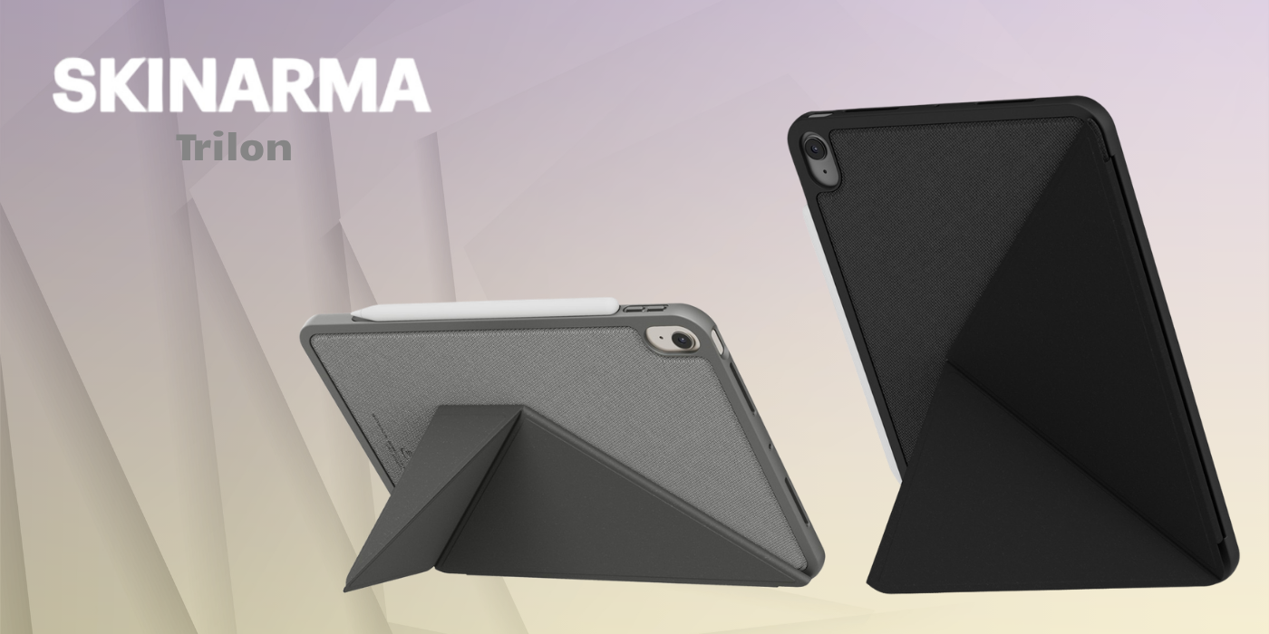 Dėklas Skinarma Trilon skirtas iPad Air 11″ M2 2024 / M4 2026 juodos spalvos aprašymas - Prekės nuotrauka