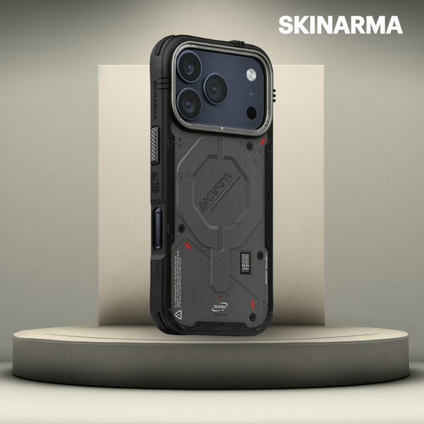 Dėklas Skinarma Vigor MagSafe iPhone 17 Pro grafito spalvos aprašymas - Prekės nuotrauka