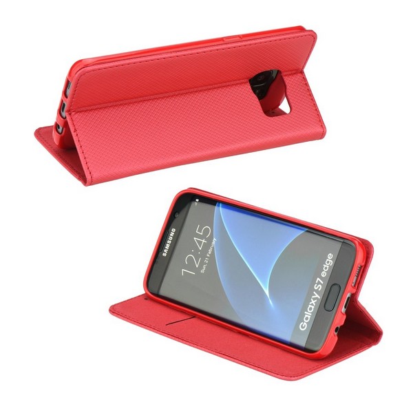 Dėklas Smart Magnet book Samsung Galaxy M34 5G raudonos spalvos M346 aprašymas - Prekės nuotrauka