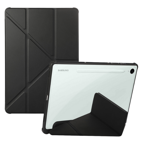 Dėklas Stand Samsung Galaxy Tab S10 Ultra juodos spalvos aprašymas - Prekės nuotrauka Dėklas Stand Samsung Galaxy Tab S10 Ultra juodos spalvos aprašymas - Prekės nuotrauka