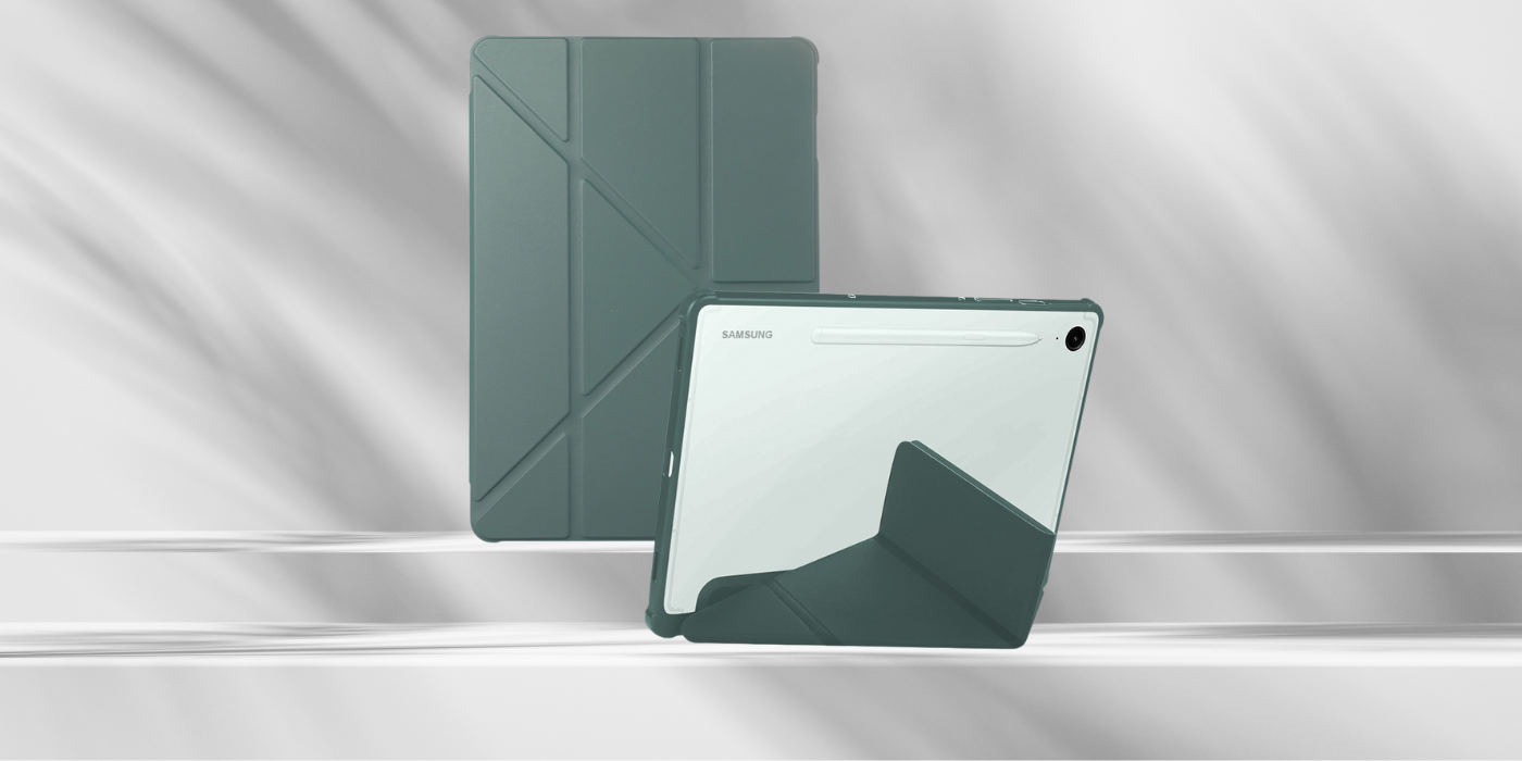Dėklas Stand Samsung Galaxy Tab S10 Ultra žalios spalvos aprašymas - Prekės nuotrauka Dėklas Stand Samsung Galaxy Tab S10 Ultra žalios spalvos aprašymas - Prekės nuotrauka