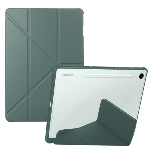 Dėklas Stand Samsung Galaxy Tab S10 Ultra žalios spalvos aprašymas - Prekės nuotrauka Dėklas Stand Samsung Galaxy Tab S10 Ultra žalios spalvos aprašymas - Prekės nuotrauka