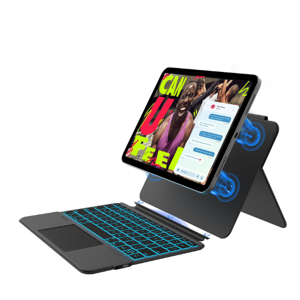 Dėklas Typecase Folio Duo su klaviatūra for Apple iPad Air 11″ M2 2024 / M3 2025 / M4 2026 juodos spalvos aprašymas - Prekės nuotrauka