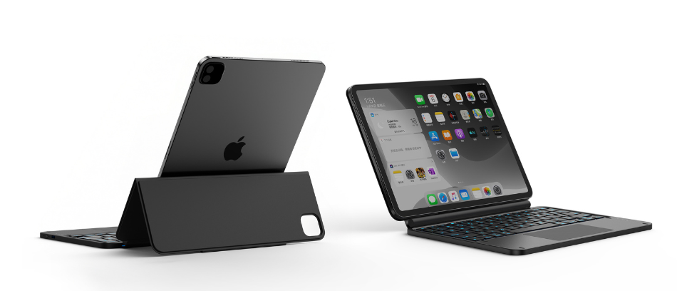 Dėklas Typecase Studio su klaviatūra for Apple iPad Air 11″ M2 2024 / M3 2025 / M4 2026 juodos spalvos aprašymas - Prekės nuotrauka