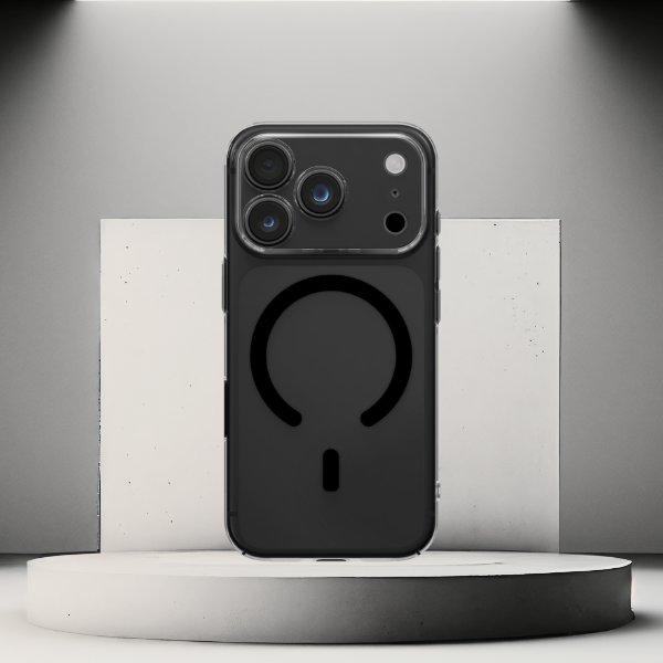Dėklas UNIQ Airsuit, skirtas iPhone 18 Pro / 17 Pro, su MagClick įkrovimu, juodas aprašymas - Prekės nuotrauka