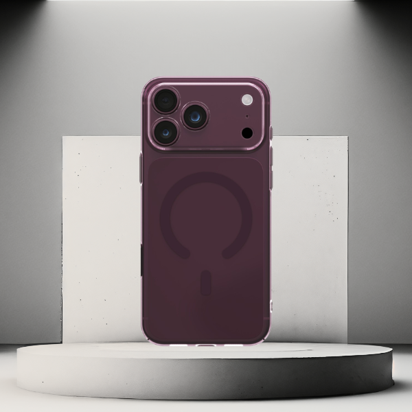 Dėklas UNIQ Airsuit, skirtas iPhone 18 Pro Max / 17 Pro Max, su Magclick įkrovimu, bordo spalvos aprašymas - Prekės nuotrauka