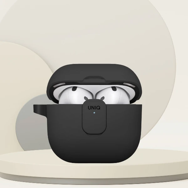 Dėklas UNIQ Clyde skirtas AirPods 4 Lock Case juodos spalvos aprašymas - Prekės nuotrauka