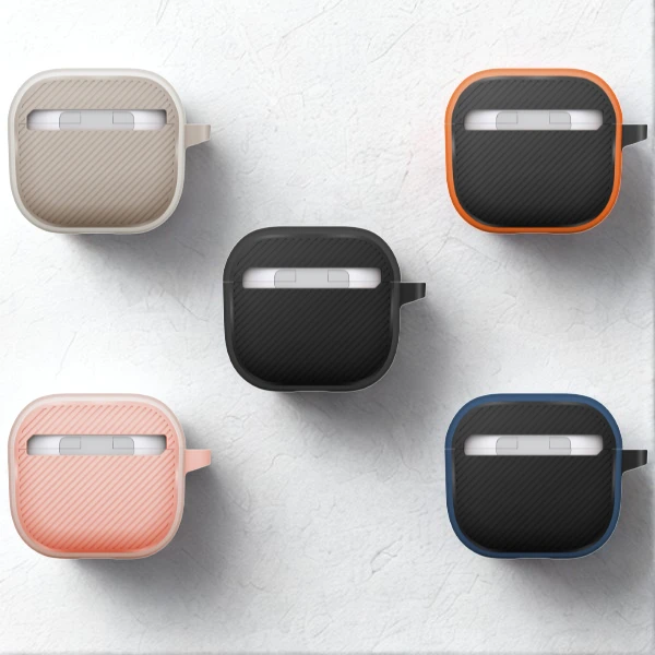 Dėklas UNIQ Clyde skirtas AirPods 4 Lock Dėklas oranžinės spalvos aprašymas - Prekės nuotrauka