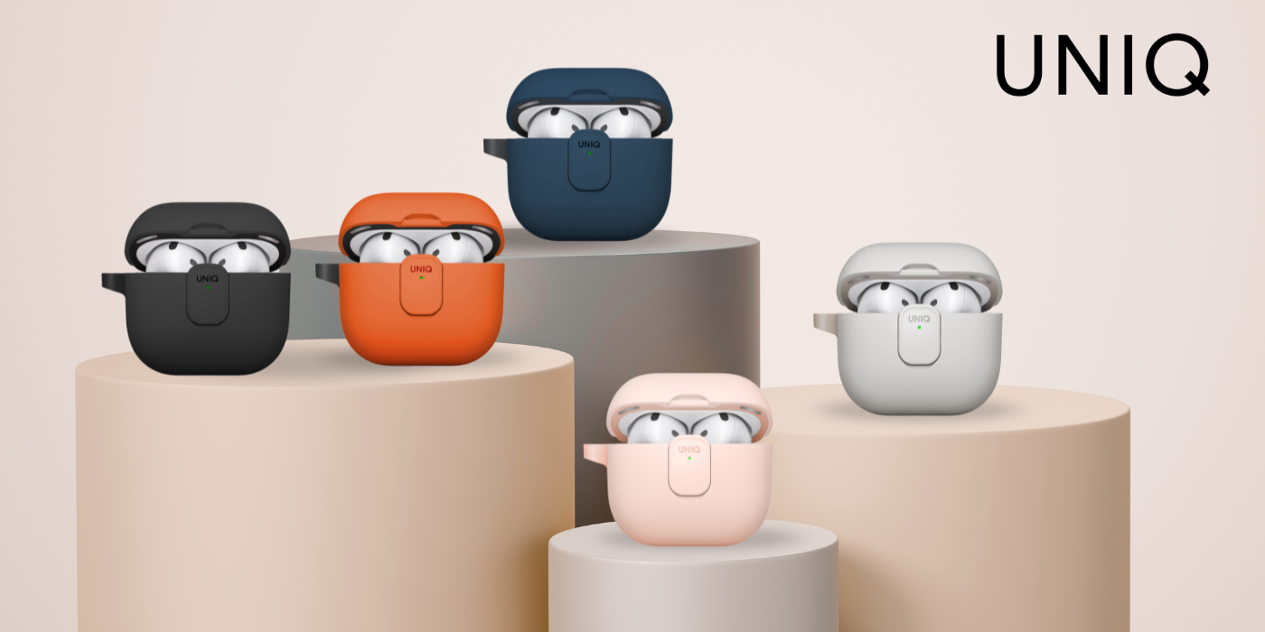 Dėklas UNIQ Clyde skirtas AirPods 4 su užraktu, juodos spalvos aprašymas - Prekės nuotrauka