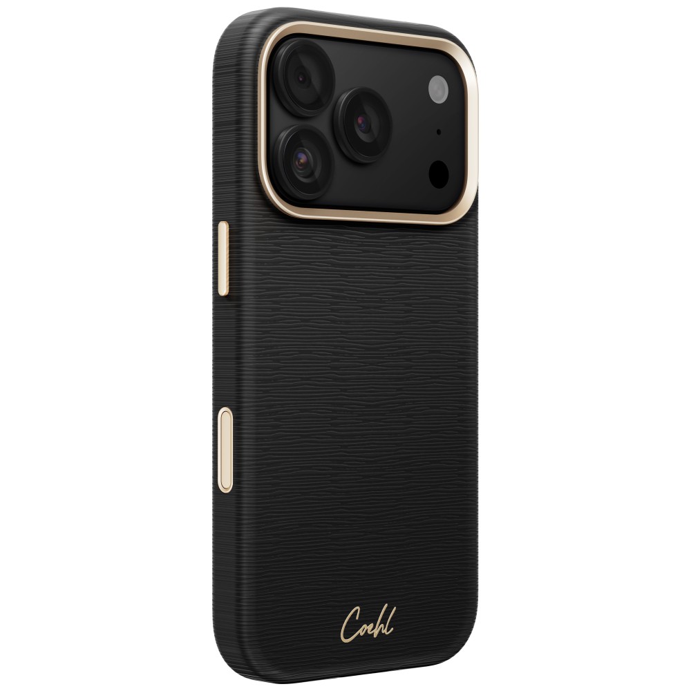 Dėklas UNIQ Coehl Mirelle, skirtas iPhone 18 Pro / 17 Pro, su magnetiniu įkrovimu, juodas aprašymas - Prekės nuotrauka