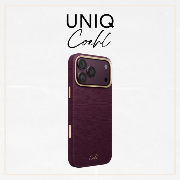 Dėklas UNIQ Coehl Mirelle, skirtas iPhone 18 Pro Max / 17 Pro Max, su magnetiniu įkrovimu, bordo spalvos aprašymas - Prekės nuotrauka