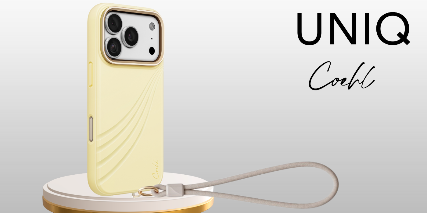 Dėklas UNIQ Coehl Serina, skirtas iPhone 18 Pro / 17 Pro, su magnetiniu įkrovimu, geltonas aprašymas - Prekės nuotrauka