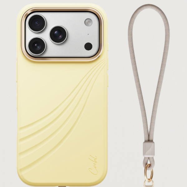 Dėklas UNIQ Coehl Serina, skirtas iPhone 18 Pro / 17 Pro, su magnetiniu įkrovimu, geltonas aprašymas - Prekės nuotrauka