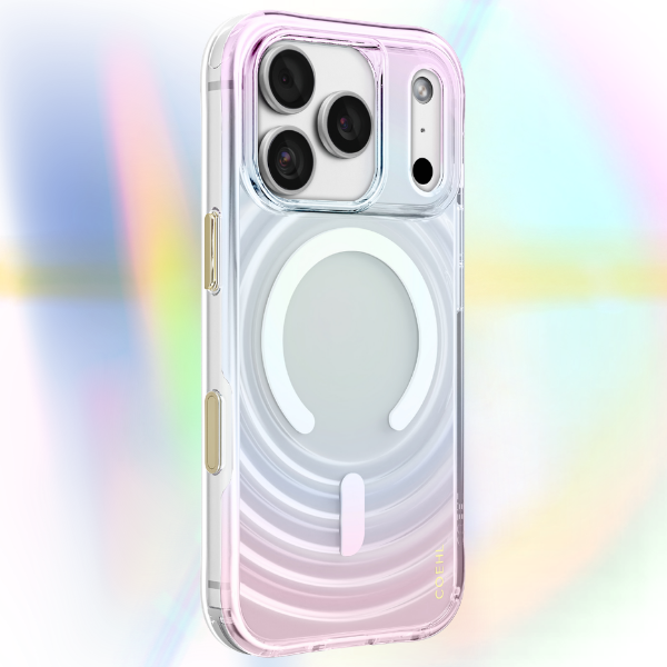 Dėklas UNIQ Coehl Vela, skirtas iPhone 18 Pro / 17 Pro, su magnetiniu įkrovimu, opal spalvos aprašymas - Prekės nuotrauka