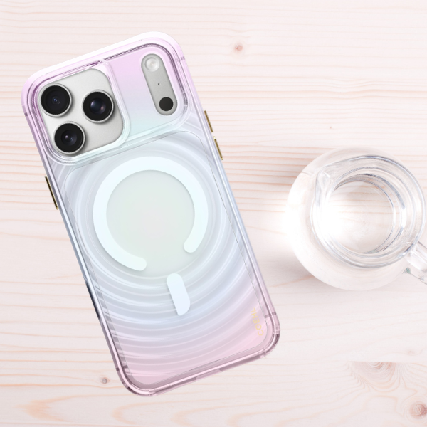 Dėklas UNIQ Coehl Vela, skirtas iPhone 18 Pro Max / 17 Pro Max, su magnetiniu įkrovimu, opalo spalvos aprašymas - Prekės nuotrauka